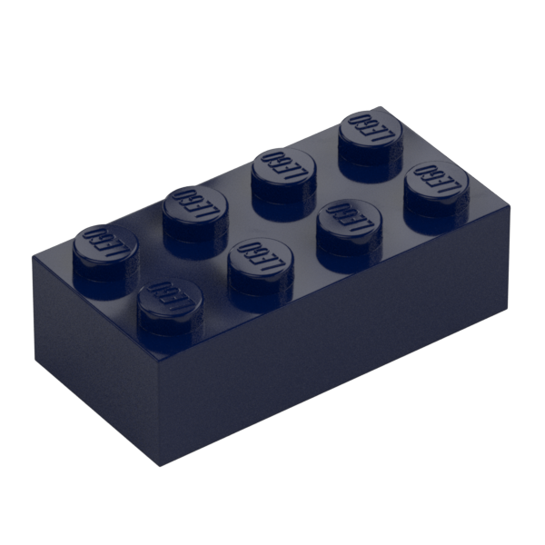 LEGO Stein 2x4, Earth Blue | Dark Blue | dunkelblau