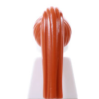 Haare, weiblich, Pferdeschwanz, lang mit Haarband, kupferrot