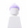 Haare, weiblich, Pferdeschwanz, lang mit Haarband, lavendel