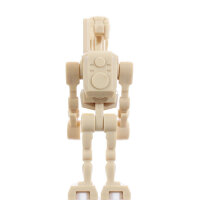Custom Minifigur - Battle Droid, Hände drehbar mit Backpack, sand