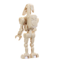 Custom Minifigur - Battle Droid, Hände drehbar mit Backpack, sand