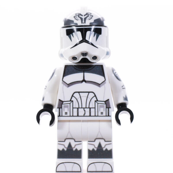 Custom Minifigur - Clone Trooper Boost, 104th, realistic Helmet, dunkelgrau