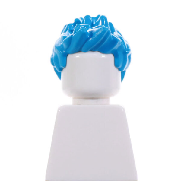 Haare, stehend, modern, azurblau