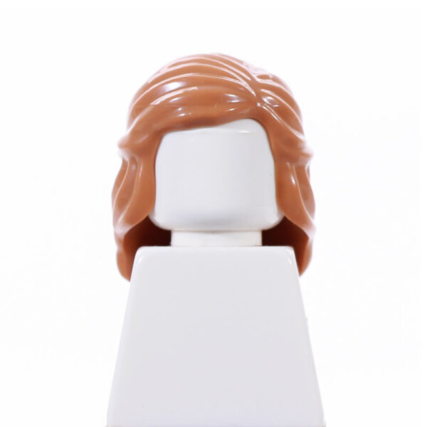 Haare, weiblich, mittellang mit Zöpfen, kupferblond