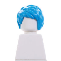 Haare, weiblich, kurz, Seitenscheitel, azurblau
