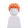 Haare, stehend, lockig, orange