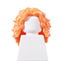 Haare, weiblich, lang, wild gelockt, orange