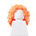Haare, weiblich, lang, wild gelockt, orange