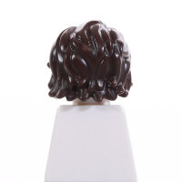 Haare, wellig, mittellang, dunkelbraun
