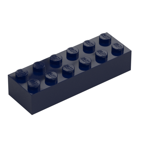 LEGO Stein 2x6, Earth Blue | Dark Blue | dunkelblau