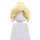 Haare, weiblich, lang, wellig mit Pferdeschwanz, goldblond