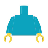 Torso &amp; Arme plain hellazurblau, gelbe H&auml;nde