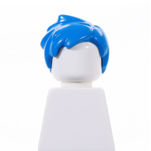 Haare, stehend, Seitenscheitel, blau