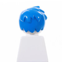Haare, stehend, Seitenscheitel, blau