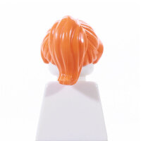 Haare, weiblich, mittellang mit Pferdeschwanz, orange