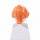 Haare, weiblich, mittellang mit Pferdeschwanz, orange