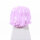 Haare, weiblich, schulterlang wellig mit Pony, rosa