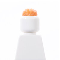 Haare, Irokese mit Pferdeschwanz, orange