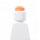 Haare, Irokese mit Pferdeschwanz, orange