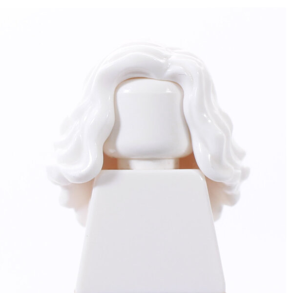 Haare, weiblich, lang, lockig, silberweiß