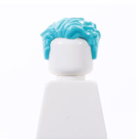 Haare, wellig, Seitenscheitel, medium azure
