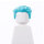 Haare, wellig, Seitenscheitel, medium azure