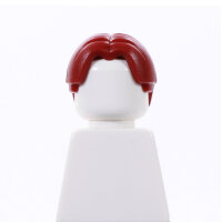 Haare, kurz, mittelscheitel, dunkelrot