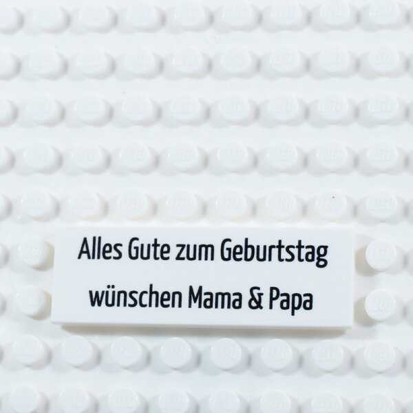 Custom Fliese 2x6 mit Wunschtext, 2-zeilig