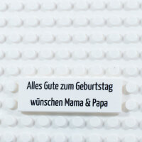 Custom Fliese 2x6 mit Wunschtext, 2-zeilig