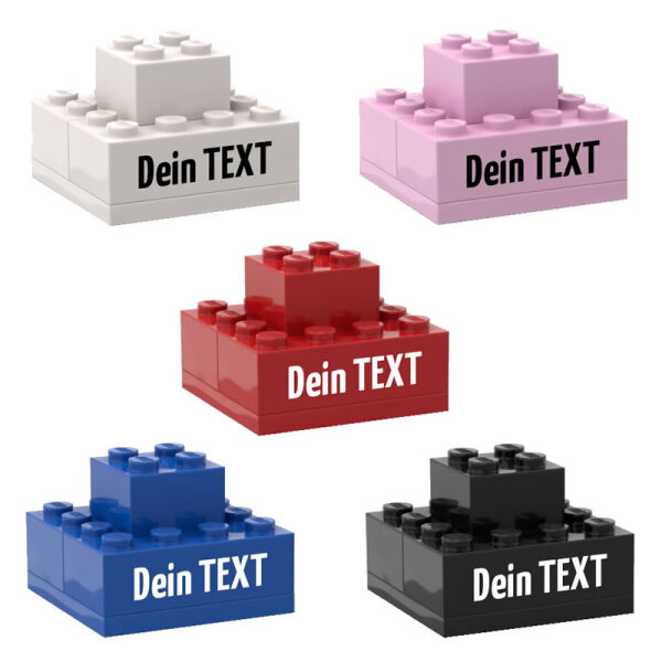 Bedruckter, personalisierter Sockel 4x4  für Vitrine mit Wunschtext