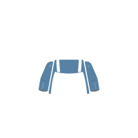 Druck Blaumann Shirt sandblau