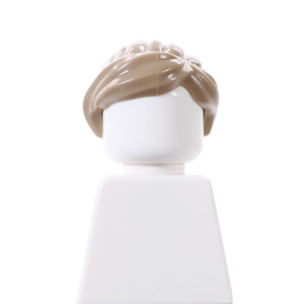 Haare, weiblich, mittellang mit Pferdeschwanz, mittelblond