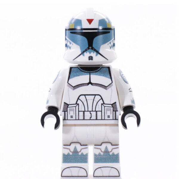 Custom Minifigur - Clone Trooper Phase 1, Wolffe, sandblue