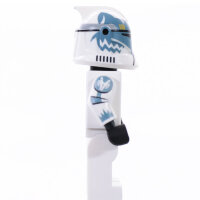 Custom Minifigur - Clone Trooper Phase 1, Wolffe, sandblue