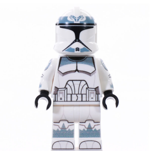 Custom Minifigur - Clone Trooper Phase 1, Wolfpack, sandblue