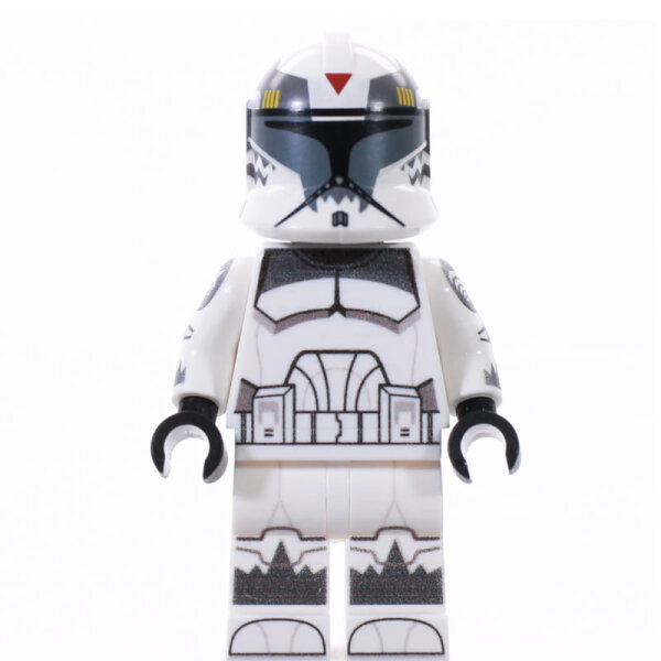 Custom Minifigur - Clone Trooper Phase 1, Wolffe, darkgray