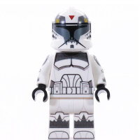 Custom Minifigur - Clone Trooper Phase 1, Wolffe, darkgray