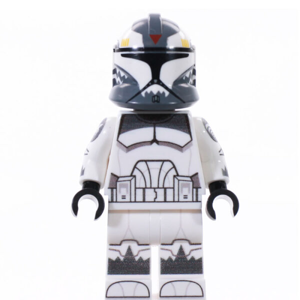 Custom Minifigur - Clone Trooper Phase 1, Wolffe, darkgray, invers