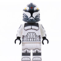 Custom Minifigur - Clone Trooper Phase 1, Wolffe, darkgray, invers