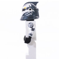 Custom Minifigur - Clone Trooper Phase 1, Wolffe, darkgray, invers
