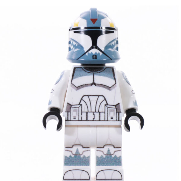 Custom Minifigur - Clone Trooper Phase 1, Wolffe, sandblue, invers