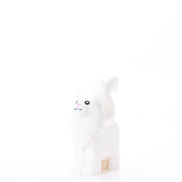 LEGO Katze Maine Coon, stehend, weiß
