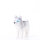 LEGO Hund Husky, blaue Augen, weiß/grau