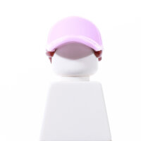 Haare, dunkelrot, Pferdeschwanz mit Cap, rosa