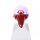 Haare, dunkelrot, Pferdeschwanz mit Cap, rosa