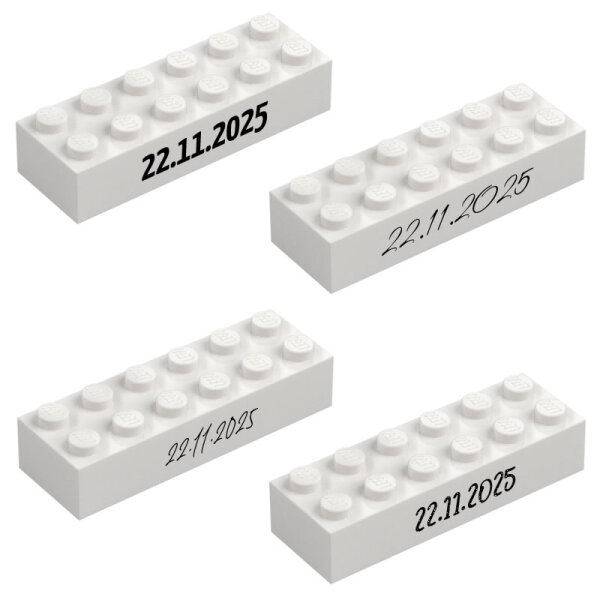 Datumssteine, 2x6 mit Datum