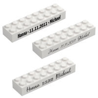 Hochzeitssteine, Paarsteine, 2x8 mit Namen und Datum