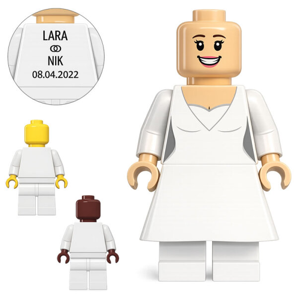 Custom Minifigur Braut Bella, konfigurierbar,...