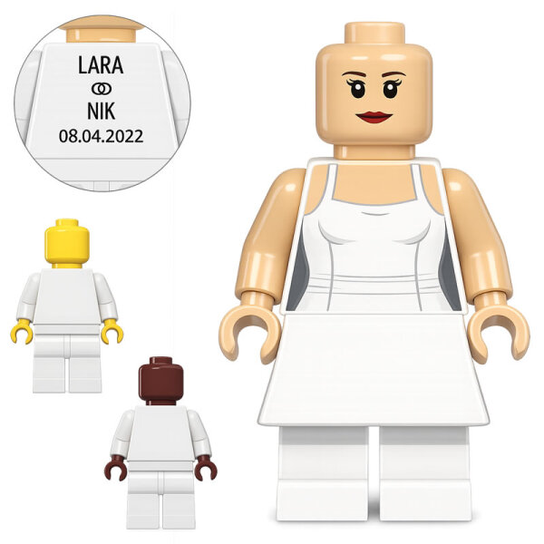Custom Minifigur Braut Bettina, konfigurierbar,...