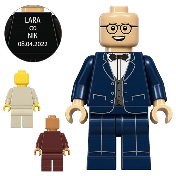 Custom Minifigur Br&auml;utigam Gandalf, konfigurierbar,...